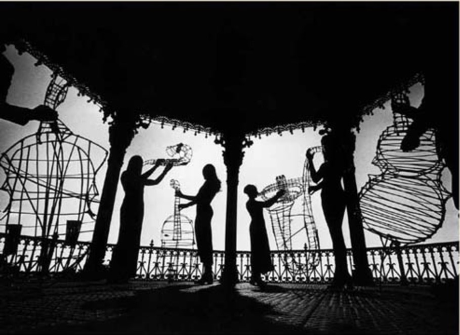 Abstract Wireframe Jazz Performers