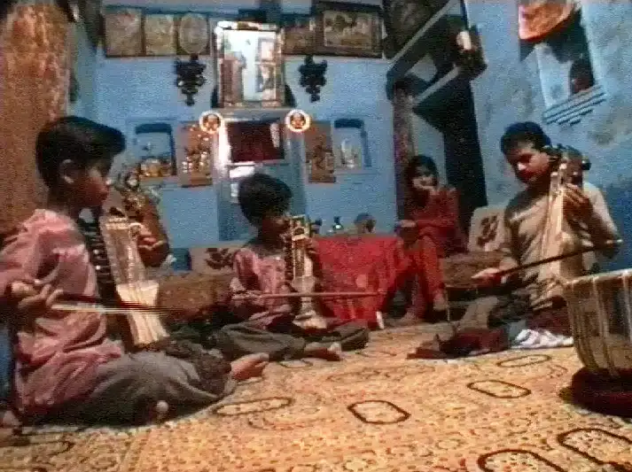 Santosh Mishra of Banaras with sons Sandeep and Sangeet
